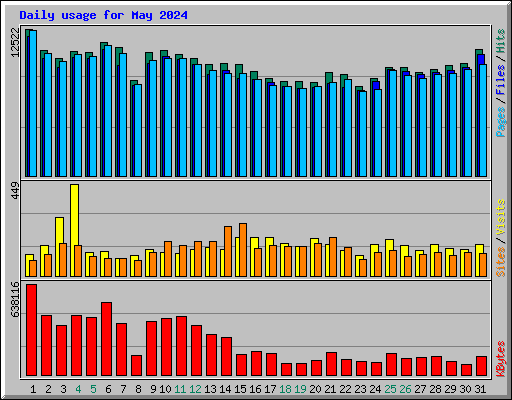 Daily usage for May 2024