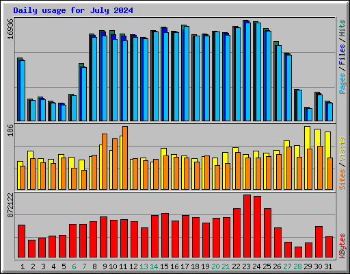 Daily usage for July 2024